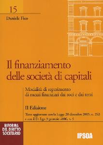 FICO DANIELE, Il finanziamento delle societ� di capitali