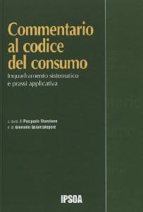 STANZIONE PASQUALE, Commentario al codice del consumo