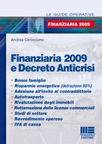 CIRRINCIONE ANDREA, Finanziaria 2009  e decreto anticrisi