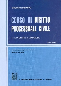 MANDRIOLI CRISANTO, Corso di diritto processuale civile Vol. 2�