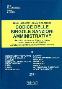 IANNONE PALADINO, Codice delle singole sanzioni amministrative T.2�