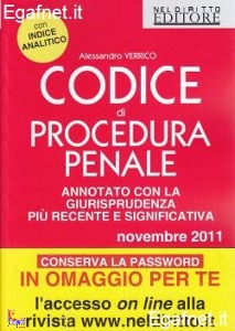 VERRICO ALESSANDRO, Codice di procedura penale