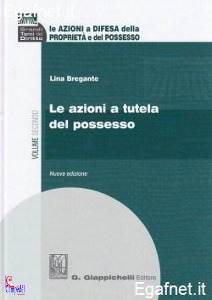 BREGANTE LINA, AZIONI A TUTELA DEL POSSESSO Vol. 2�