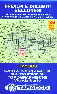 , ## Carta topografica n�024 - Prealpi/Dol. Bellunes