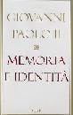 immagine di Memoria e identit�