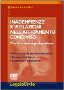 LA VECCHIA PATRIZIA, Inadempienze violazioni nell