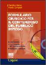 MANES - ZAMPIERI, Formulario giuridico contenzioso Pubblico Impiego