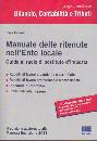 CUZZOLA ENZO, Manuale delle ritenute nell