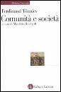 TONNIES FERDINAND, Comunit� e societ�