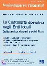 IACONO - MARZANO..., La continuit� operativa negli enti locali