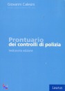 CALESINI GIOVANNI, Prontuario dei controlli di polizia