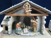 immagine di Presepe: Nativit� (3 pezzi)+Asino+Bue+Capanna+Ang.
