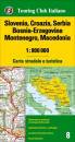 TOURING CLUB IT., Slovenia Croazia Bosnia Erzegovina 1:800.000