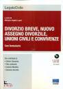 LUPOI ANGELO MICHELE, Divorzio breve, nuovo assegno divorzile, unioni ..